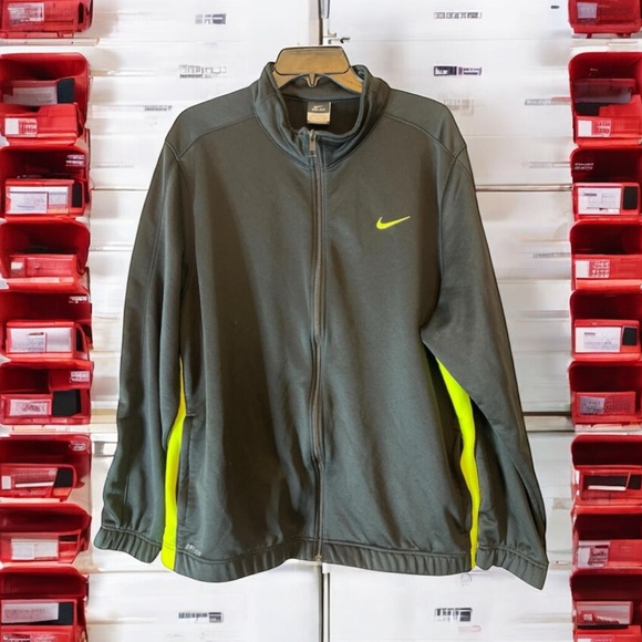 Nike Other - Nike Dri-Fit Full Zip Jacket Men’s XXL Black Neon Yellow‎ Running Training